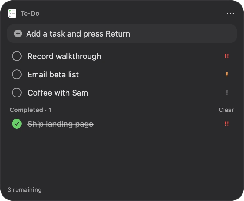To-Do module